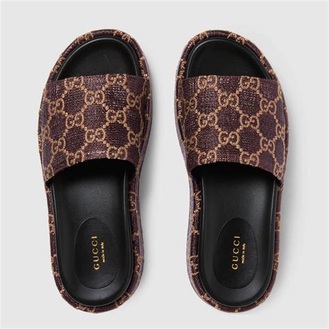 gucci womens slip on with studs|Gucci female slides.